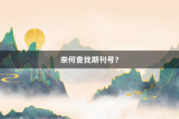 奈何查找期刊号？